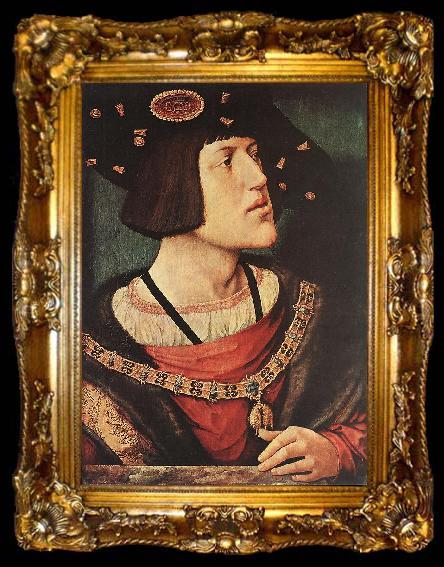 framed  Barend van Orley Portrait of Charles V, ta009-2